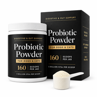 Poudre de bien-être intestinal pour animaux de compagnie 240g pour chiens et chats - Mélange multi-souches de probiotiques + prébiotiques + enzymes pour une digestion optimale
