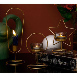 Fabuloso diseño pequeño árbol de Navidad soporte de vela de Metal dorado portavelas para uso de decoración festiva - Product Image 6