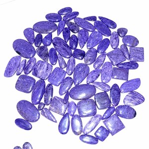 พลอยหลวม Charoite ธรรมชาติขายส่ง พลอย Charoite ธรรมชาติ Cabochon พลอยที่สวยงามสําหรับทําเครื่องประดับ - Product Image 1