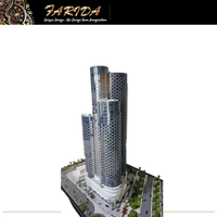 Luxuriöse Maßgefertigte Messing-Metallnetz Handgemachte Farida Hookah Mini Hochwertige 3D Hotel-Tower Shisha Einzigartige Lackiertechnik