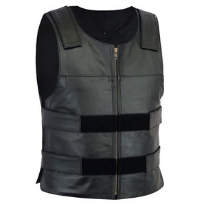 Gilet sans manches en cuir décontracté pour homme 2025 – Nouvelle mode hiver personnalisable, vêtement d'extérieur multi-poches avec broderie 3D – Prix usine - Product Image 6