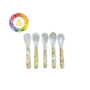 Cuillère luxueuse en nacre faite à la main idéale pour servir une cuisine raffinée Ustensiles de cuisine en coquillage naturel Cuisine unique meilleurs cadeaux - Product Image 4