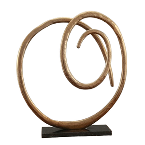 Sculpture décorative en métal de luxe Pièce d'art moderne pour la maison et le bureau Artisanat en métal de haute qualité pour le salon et la chambre à coucher - Product Image 1