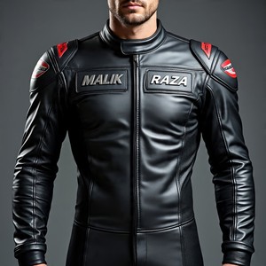 Cuero de carreras de cuero de vaca de alta calidad, personalización completa, forro de cordura, deslizadores de rodilla externos, durabilidad garantizada - Product Image 1