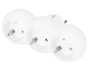 อะแดปเตอร์เต้ารับสามช่องสีขาว 16A (ไซมอน CL118901) - Product Image 1
