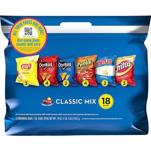Paquete Variado de Chips Clásicos Frito Lay Snacks, Lay's, Doritos, Fritos, Ruffles, Cheetos, Bolsas de 1oz, (Paquete de 18) - Product Image 3