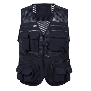 Gilet tactique à séchage rapide pour hommes, coupe-vent respirant, logo brodé, multi-poches pour la chasse, gilet de sécurité court - Product Image 3