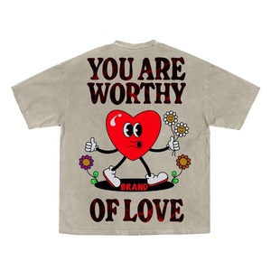 เสื้อยืดขนาดใหญ่สำหรับทั้งชายและหญิงพิมพ์ลายสกรีนเสื้อคอตตอนออกแบบโลโก้ได้ตามต้องการ - Product Image 3