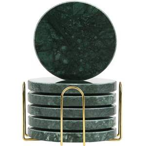 Sous-verres ronds en granit gris foncé de qualité supérieure pour une protection durable et élégante des bars et tables modernes - Product Image 5