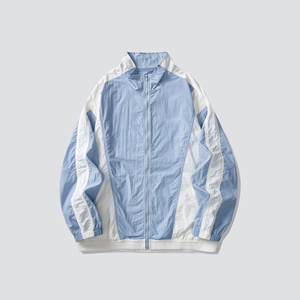 High Quality Wholesale Custom Contrast Paneled Track <b>Jacket</b> Men's Summer New <b>Lightly</b> Simple Men's <b>Jacket</b> - Product Image 5