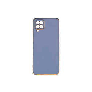 Coque arrière en silicone Netzy bleu clair motif écorce SAFA pour Samsung Galaxy A12, coque arrière souple en TPU et PP électroplaquée cool - Product Image 1