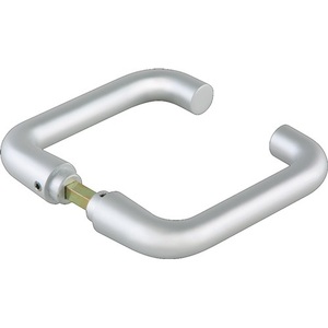 DORMA-GLAS Par de Manijas Redondas para Puerta de Vidrio, Aleación Ligera con Acero Inoxidable Anodizado para Eje Cuadrado de 8 mm - Product Image 1