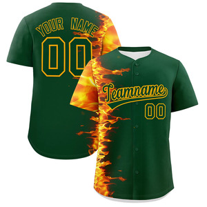Vente en gros en usine de vêtements de baseball vierges maillot de baseball à broderie personnalisé en maille et respirant - Product Image 4