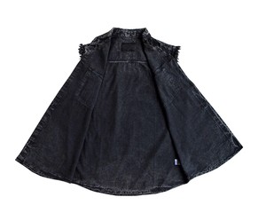 Chaleco sin mangas resistente para hombre, camisa deshilachada de algodón, ropa de calle para discoteca, estilo vaquero Retro, Top de motorista informal para festivales - Product Image 3