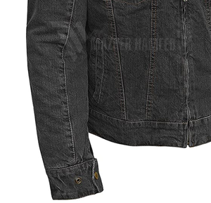 Streetwear élégant pour hommes, veste en jean, tenue décontractée pour hommes, vêtements d'extérieur 100% coton délavé, vestes en jean à impression personnalisée - Product Image 5