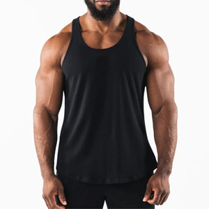 Débardeurs pour hommes fabriqués professionnels plaine 100% coton été sans manches Gym Workout Stringer débardeur pour hommes à vendre - Product Image 1