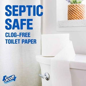Scott 1000 Sheets Per <b>Roll</b> <b>Toilet</b> Paper, 20 <b>Rolls</b>, Sewer-Safe, Septic-Safe, 1-Ply Bath Tissue, America's Longest Lasting <b>Roll</b> - Product Image 6