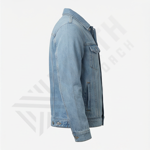 Veste en jean pour homme de haute qualité, nouvelle mode 2025, design tendance, veste en jean pour homme sur mesure, streetwear tendance, haut à prix abordable - Product Image 3