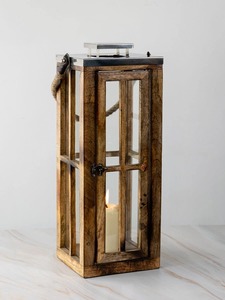 Premium Wooden Lantern and Candle <b>Tealight</b> <b>Holder</b> Antique Finish Ideal for Home Decor Available with Custom Packaging Options - Product Image 2