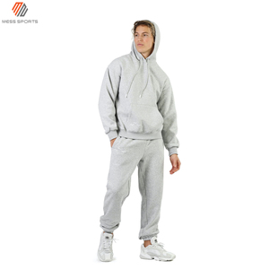 Sweat à capuche personnalisé MESS SPORTS avec logo, en coton uni, coupe ajustée, pour jogging, survêtements de sport pour hommes, vente en gros, coupe-vent, respirant - Product Image 4