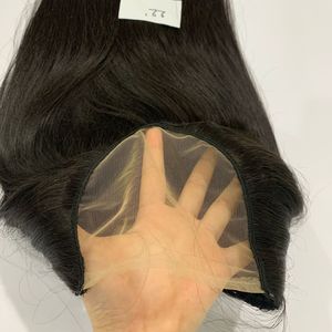 22 pouces U partie perruque cheveux raides 5x5 fermeture perruque brut cheveux vietnamiens cuticule cheveux alignés longueur personnalisée - Product Image 3