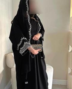 Wholesale Custom Long Silk Anti-Wrinkle Handmade Abaya Dubai <b>Muslim</b> <b>Dress</b> Luxury Stylish <b>Women</b> Modest Fashion Satin - Product Image 1
