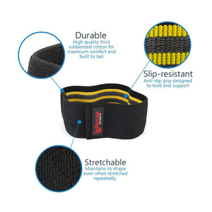 Wholesale Custom Logo Latex Non Slip Fabric Hip Circle Resistance <b>Band</b> for Yoga Fitness Squat <b>Exercise</b> <b>band</b> gym resistance <b>band</b> - Product Image 4
