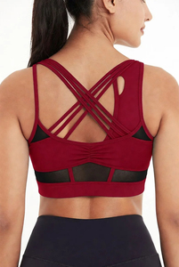 Wholesale Front Yoga <b>Bras</b> Women Medium Support Crisscross Straps Eco-Friendly Seamless Spandex/Nylon Sports <b>Bras</b> Fitness - Product Image 6