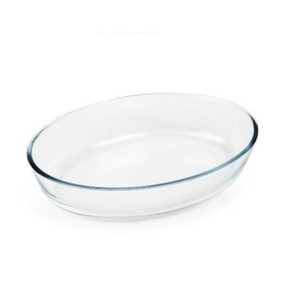 Teglia Ovale in Vetro da 1,5 L, Resistente per Cuocere e Conservare Alimenti - Product Image 1