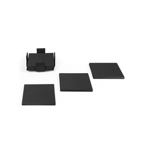 Creative Handmade Luxurious Home Tabletop <b>Protection</b> Round Leather Coasters Set With Holder <b>Table</b> Decor and Accessories - Product Image 2