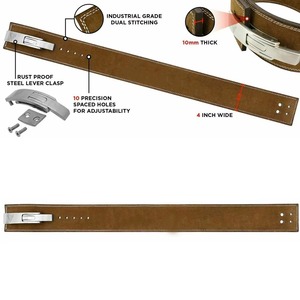 Cinturón de gimnasio de entrenamiento personalizado OEM para levantamiento de pesas Soporte de cintura Entrenamiento de gimnasio Cinturones de cuero de levantamiento de pesas para unisex - Product Image 3