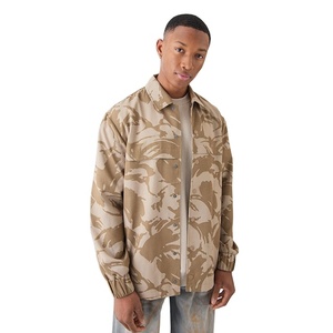 Coated Woven Stand Collar Front Logo Men's Winter Windproof Hooded Varsity Casual <b>Jacket</b> Breathable Polyester - Product Image 2
