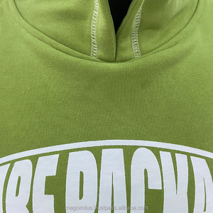 Pull en coton de haute qualité pour hommes Sweat à capuche décontracté avec poches coutures contrastées Impression de logo personnalisé pour l'automne - Product Image 5