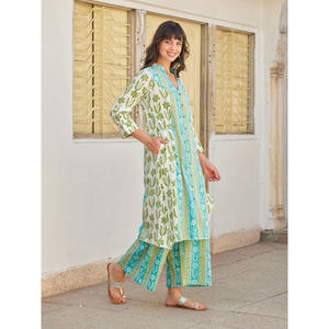 Vestido Largo Kurta Vanya con Estampado Floral - Product Image 4