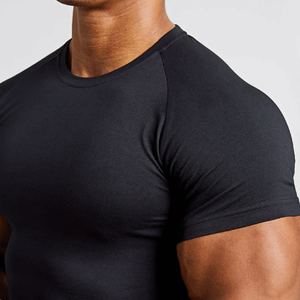 เสื้อยืดออกกำลังกายผ้าฝ้าย 100% ระบายอากาศได้ดี เป็นมิตรกับสิ่งแวดล้อม สำหรับผู้ชาย แฟชั่นลายเรียบ สไตล์สตรีท รับผลิตตามแบบ - Product Image 3