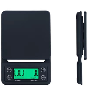 5kg/0,1g Hochpräzise Küchenwaage Batteriebetrieben Mini TechCode Tragbare Elektronische LCD Digital Lebensmittel- und Kaffeewaage mit Timer - Product Image 1