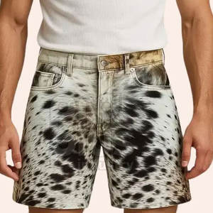 กางเกงขาสั้นหนังวัวแท้แบบลำลองสำหรับผู้ชายและผู้หญิง เป็นมิตรกับสิ่งแวดล้อม คุณภาพพรีเมียม มีสไตล์และสวมใส่สบาย - Product Image 1