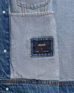 เสื้อแจ็คเก็ตยีนส์แขนยาวลำลองสำหรับผู้ชาย ใส่ได้ในฤดูหนาว เป็นมิตรกับสิ่งแวดล้อม ป้องกันรังสียูวี ปิดด้วยกระดุมเม็ดเดียว ปกเสื้อพับได้ ทรงปกติ ระบายอากาศได้ดี - Product Image 6