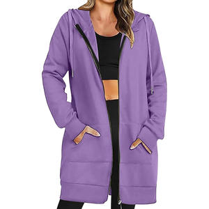 Sudadera con capucha y cremallera de diseño personalizado para mujer, proveedor OEM con logotipo de tela transpirable y opciones de etiqueta privada - Product Image 1