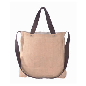 Sac fourre-tout en toile de jute et coton imperméable antivol en gros, fermeture à glissière, poignée d'épaule, motif géométrique, sac de shopping personnalisé - Product Image 5