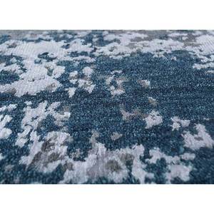 Tapis noué à la main en laine et soie de bambou à motif abstrait Tattvam Lu-9031 bleu pour usage domestique - Cs-01 - Product Image 3