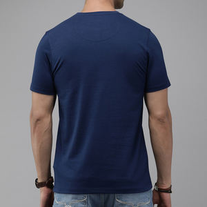 Venta al por mayor Top Venta de ropa de verano Camisetas de los hombres de gran tamaño de algodón azul en la nueva moda Casual transpirable de secado rápido camiseta de los hombres - Product Image 2