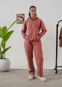 Ensemble de survêtement 2 pièces pour femme en molleton français personnalisé 2026, streetwear, sweat-shirt et pantalon de jogging - Product Image 6