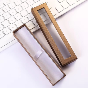 Cajas de Regalo de Cartón para <span class=keywords><strong>Bolígrafos</strong></span> <span class=keywords><strong>con</strong></span> Logotipo Personalizado al por Mayor, <span class=keywords><strong>con</strong></span> Tapa Transparente y <span class=keywords><strong>Estuche</strong></span> Metálico para <span class=keywords><strong>Bolígrafos</strong></span> - Product Image 3