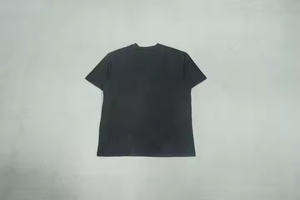 T-shirt vintage pour hommes, poids lourd, délavé à l'acide, coton lourd imprimé de haute qualité, streetwear surdimensionné avec logo personnalisé, nouvelles tenues d'été - Product Image 2