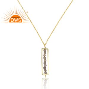 Dernier modèle Pendentif en argent sterling avec pierres précieuses de labradorite naturelle Collier Bijoux pour femmes Cadeau pour elle - Product Image 3