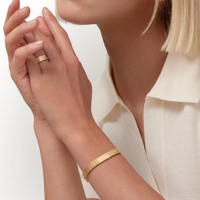 Bracelet flexible en laiton de conception de vis de haute qualité avec placage à l'or 18 carats, bijoux de bracelet de luxe Love0100