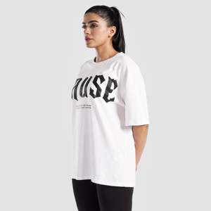T-shirt 100 % coton pour femme, style streetwear, blanc, 'The Courageous Tee', taille XS, court, respirant, léger, en jersey, avec lettres en relief - Product Image 3