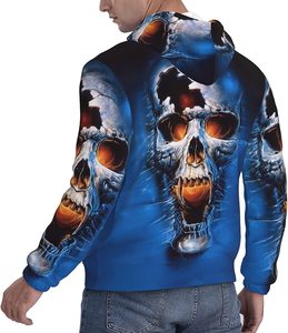 Pull à capuche personnalisé à impression numérique pour hommes Sweatshirts à impression sublimée motif solide - Product Image 4