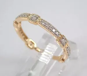 Anillo de Eternidad de Plata 925 con Diamante Moissanita Redondo de 1 Quilate para Boda - Product Image 4